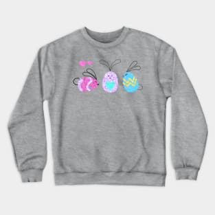 Fuzzy Egg-Bunnies and Little Hearts Crewneck Sweatshirt